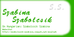 szabina szabolcsik business card